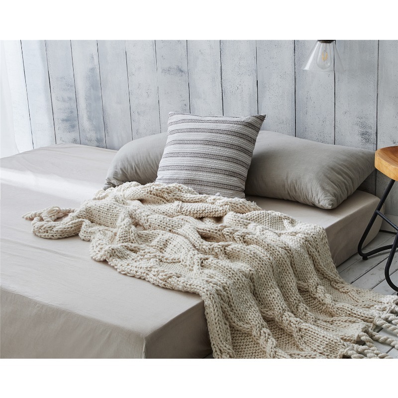 Thick Blanket Chunky Hand-wove - Throw Blanket Chunky Knit avaliação e preço