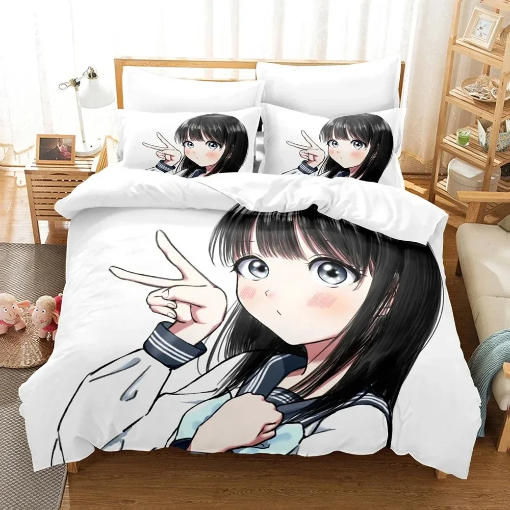 3D Akebis Sailor Uniform Print - Linen Duvet Cover avaliação e preço
